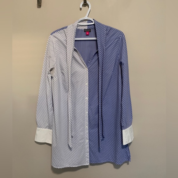 Vince Camuto Two Tone Striped Dress Shirt Button Down, size M - Picture 2 of 10